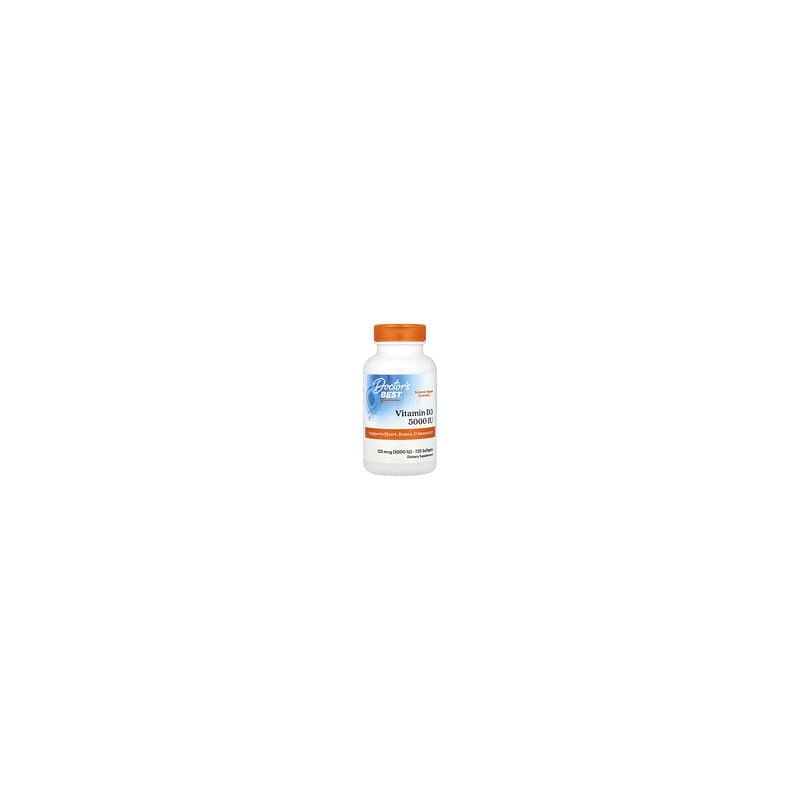 Doctor's Best, VitaminaD3, 125mcg (5000UI), 720cápsulas blandas