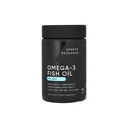 Sports Research, Aceite de pescado con omega-3, Minicápsulas en gel, 120 cápsulas blandas