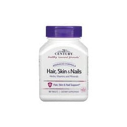 21st Century, Cabello, Piel y Uñas, Fórmula de Avanzada, 50 Cápsulas