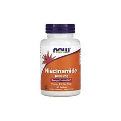 NOW Foods, Niacinamida, 1000mg, 90comprimidos