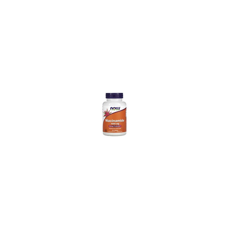 NOW Foods, Niacinamida, 1000mg, 90comprimidos