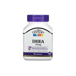 21st Century, DHEA, 25mg, 90cápsulas