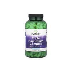 Swanson, Complejo triple de magnesio, 400 mg, 300 cápsulas
