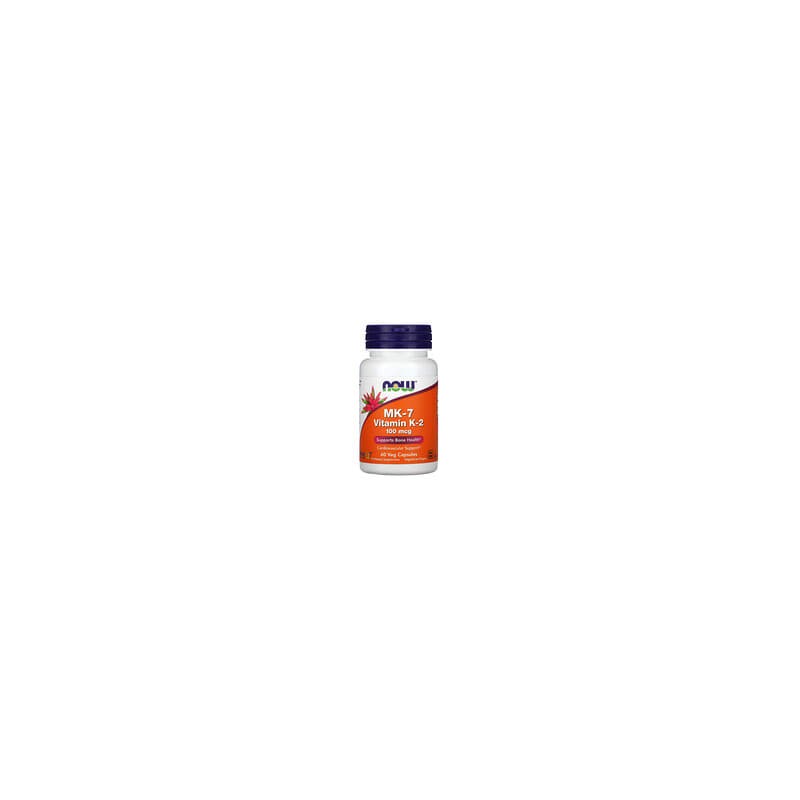 NOW Foods, MK-7, VitaminaK2, 100mcg, 60cápsulas vegetarianas