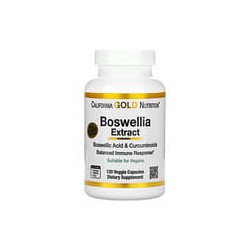 California Gold Nutrition, Extracto de Boswellia con extracto de cúrcuma, 500mg, 120cápsulas vegetales (250mg por cápsula)