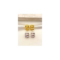 Arracada Ondulada Chica Acero