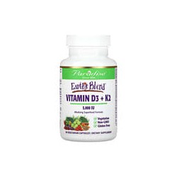 Paradise Herbs, Earth's Blend, Vitamina D3 + K2, 5000 UI, 90 cápsulas vegetales