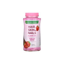 Nature's Bounty, Gomitas para el cabello, la piel y las uñas, Fresa, 140gomitas