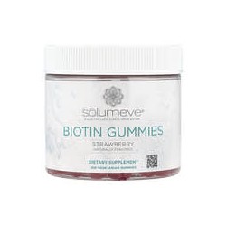 Solumeve, Gomitas con biotina, Sin gelatina, Fresa, 100gomitas vegetales