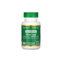 California Gold Nutrition, EuroHerbs, Extracto de hoja de olivo, Calidad Euromed, 500mg, 60cápsulas vegetales