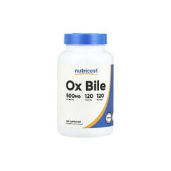 Nutricost, Bilis de buey, 500 mg, 120 cápsulas