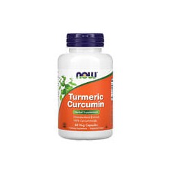 NOW Foods, Curcumina de cúrcuma, 60cápsulas vegetales