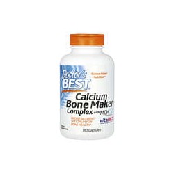 Doctor's Best, Complejo BoneMaker de calcio con MCHCal y VitaMK7, 180cápsulas