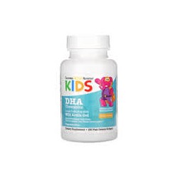 California Gold Nutrition, Comprimidos masticables de DHA para niños, Bacalao 100% silvestre del Ártico, Fresa y limón, 180cápsu