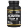 California Gold Nutrition, Sport, Zinc, magnesio y vitaminaB6, 90cápsulas vegetales