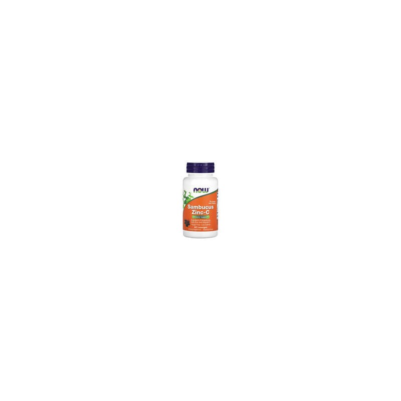 NOW Foods, Sambucus, zinc y vitaminaC, 60pastillas