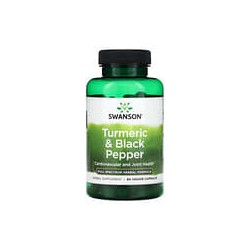 Swanson, Cúrcuma y pimienta negra`` 90 cápsulas vegetales