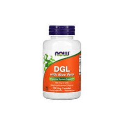NOW Foods, DGL con aloe vera, 400 mg, 100 cápsulas vegetales