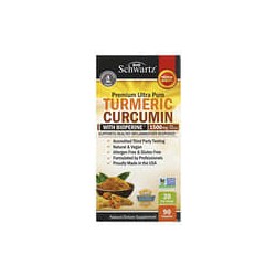 BioSchwartz, Curcumina de cúrcuma con BioPerine, 1500mg, 90cápsulas vegetales (500mg por cápsula)
