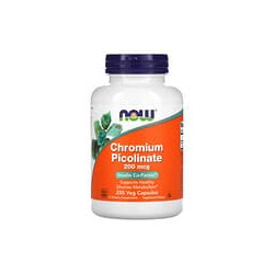 NOW Foods, Picolinato de cromo, 200 mcg, 250 cápsulas vegetales
