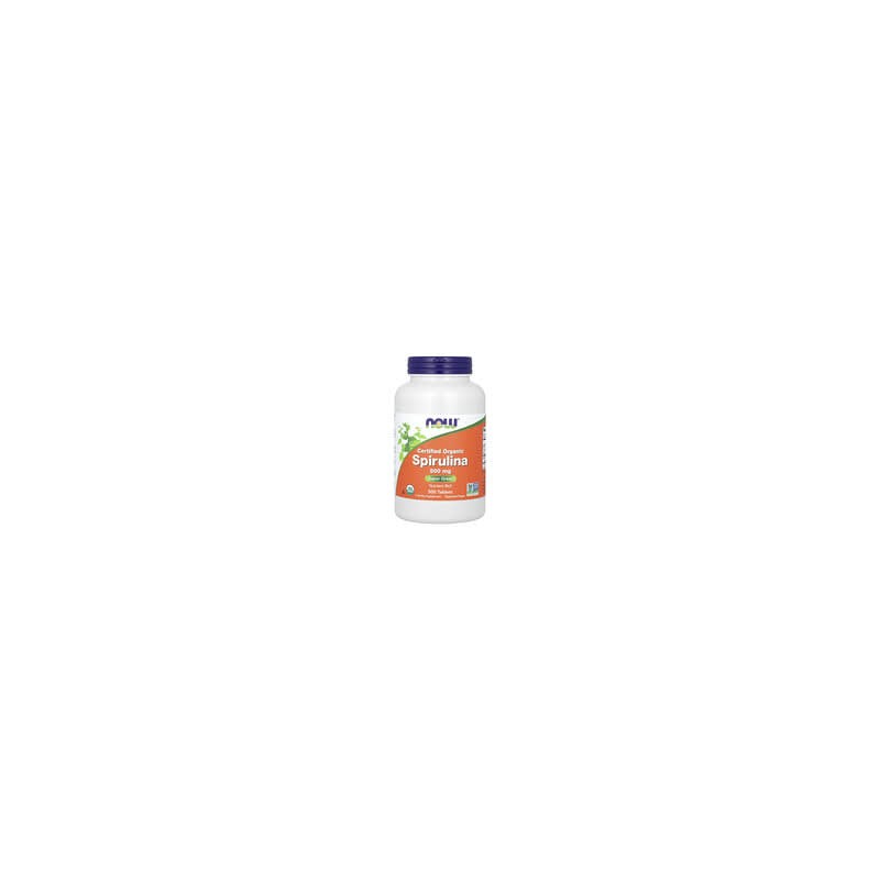NOW Foods, Espirulina orgánica certificada, 3000mg, 500comprimidos (500mg por comprimido)