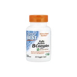 Doctor's Best, Complejode vitaminasB completamente activo con Quatrefolic, 30cápsulas vegetales