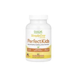 Super Nutrition, PerfectKids, Suplemento multivitamínico completo para niños, Bayas mixtas, 60comprimidos masticables vegetales