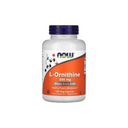 NOW Foods, L-ornitina, 500mg, 120cápsulas vegetales