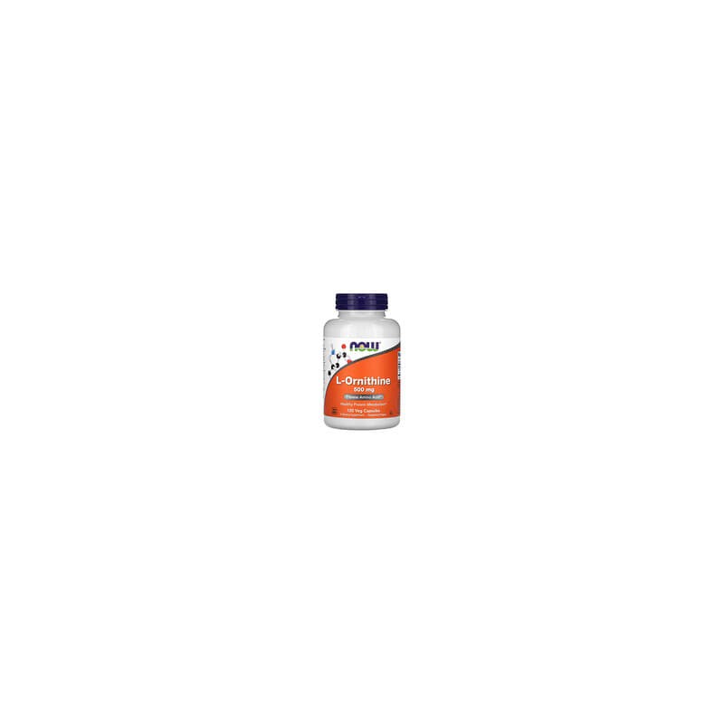 NOW Foods, L-ornitina, 500mg, 120cápsulas vegetales