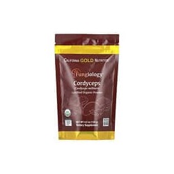 California Gold Nutrition, Fungiology®, Cordyceps militaris orgánico certificado en polvo, 120g (4,2oz)
