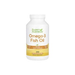 Super Nutrition, Aceite de pescado con omega-3 y triglicéridos VivoMega, 1000mg, 240cápsulas blandas de pescado