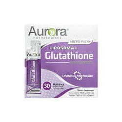 Aurora Nutrascience, Glutatión liposomal Micro-Pack+, 500mg, 30sobres de una porción individual con contenido líquido, 13,5ml (0