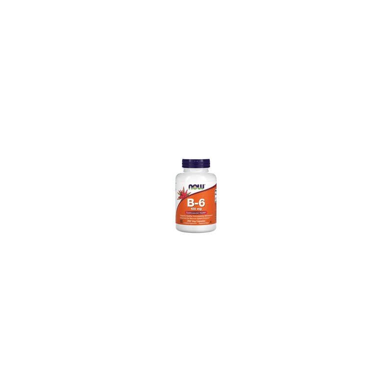 NOW Foods, VitaminaB6, 100mg, 250cápsulas vegetales
