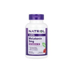 Natrol, Melatonina, Disolución rápida, Fresa, 3mg, 150comprimidos