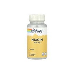 Solaray, Niacina, 500 mg, 100 cápsulas vegetales