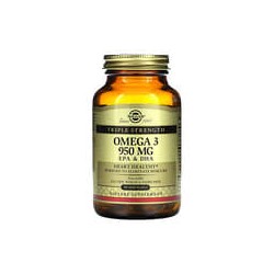 Solgar, Omega-3, EPA & DHA, triple fuerza, 950 mg, 50 cápsulas blandas