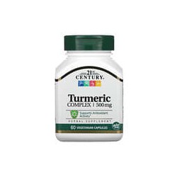 21st Century, Complejo de cúrcuma, 500 mg, 60 cápsulas vegetarianas