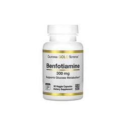 California Gold Nutrition, Benfotiamina, 300mg, 90cápsulas vegetales