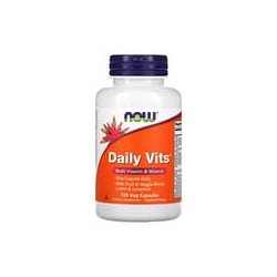 NOW Foods, DailyVits, Suplemento multivitamínico y mineral, 120cápsulas vegetales
