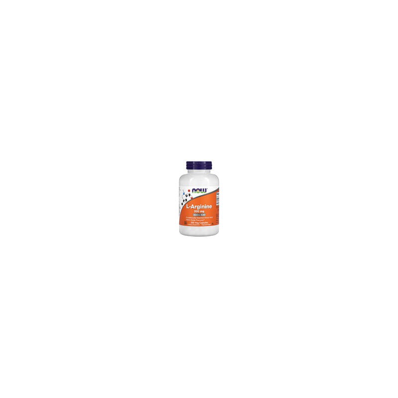 NOW Foods, L-arginina, 500mg, 250cápsulas vegetales