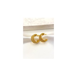 Arracada Twist Zirconia Acero