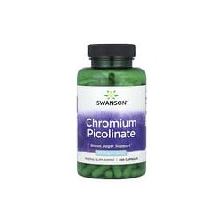 Swanson, Picolinato de cromo, 200 mcg, 200 cápsulas