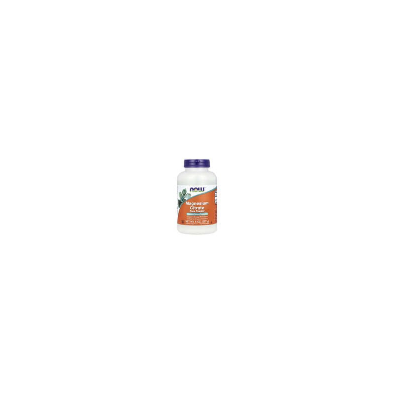 NOW Foods, Citrato de magnesio puro en polvo, 227g (8oz)