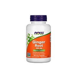 NOW Foods, Raíz de jengibre, 550 mg, 100 cápsulas vegetales