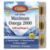 Carlson, Maximum Omega 2000, Limón natural, 2000 mg, 30 cápsulas blandas (1000 mg por cápsula blanda)