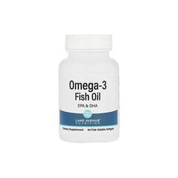 Lake Avenue Nutrition, Aceite de pescado con omega-3, 1250mg, 30cápsulas blandas de gelatina de pescado