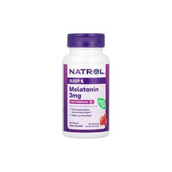Natrol, Melatonin, Fast Dissolve, Strawberry, 3 mg, 90 Tabletas
