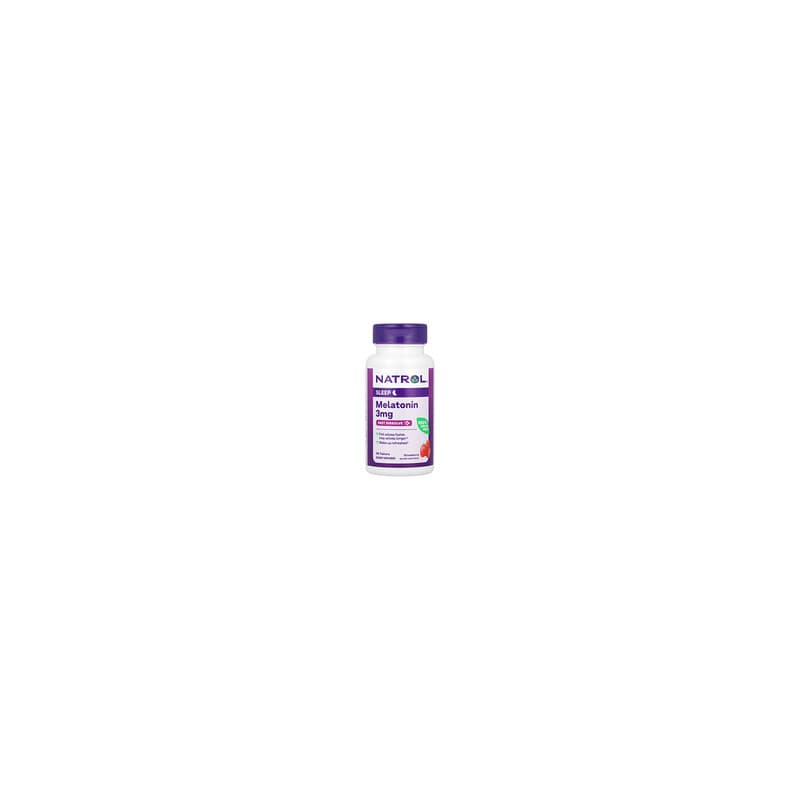Natrol, Melatonin, Fast Dissolve, Strawberry, 3 mg, 90 Tabletas