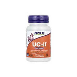 NOW Foods, UC-II, Suplemento para favorecer la salud de las articulaciones con colágeno de tipoII sin desnaturalizar, 60cápsulas