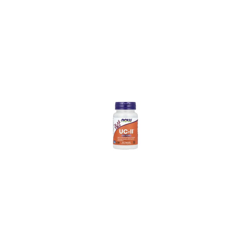 NOW Foods, UC-II, Suplemento para favorecer la salud de las articulaciones con colágeno de tipoII sin desnaturalizar, 60cápsulas